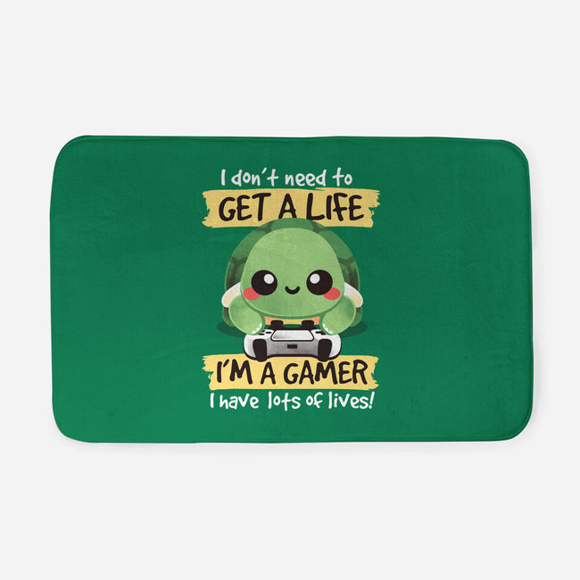 Gamer Turtle-None-Memory Foam-Bath Mat-NemiMakeit