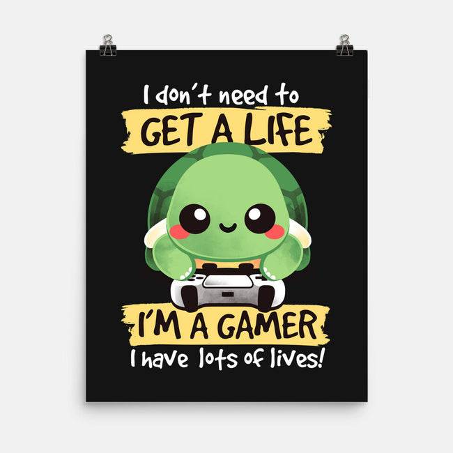Gamer Turtle-None-Matte-Poster-NemiMakeit