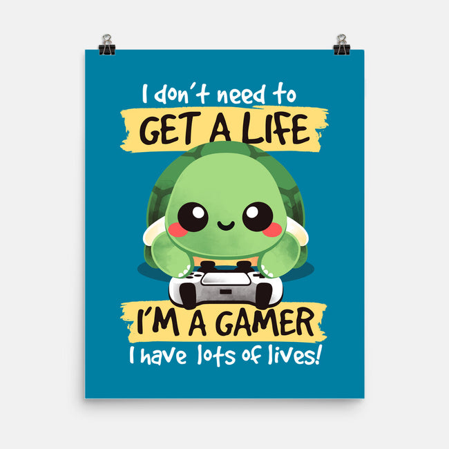 Gamer Turtle-None-Matte-Poster-NemiMakeit