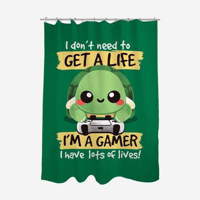 Gamer Turtle-None-Polyester-Shower Curtain-NemiMakeit
