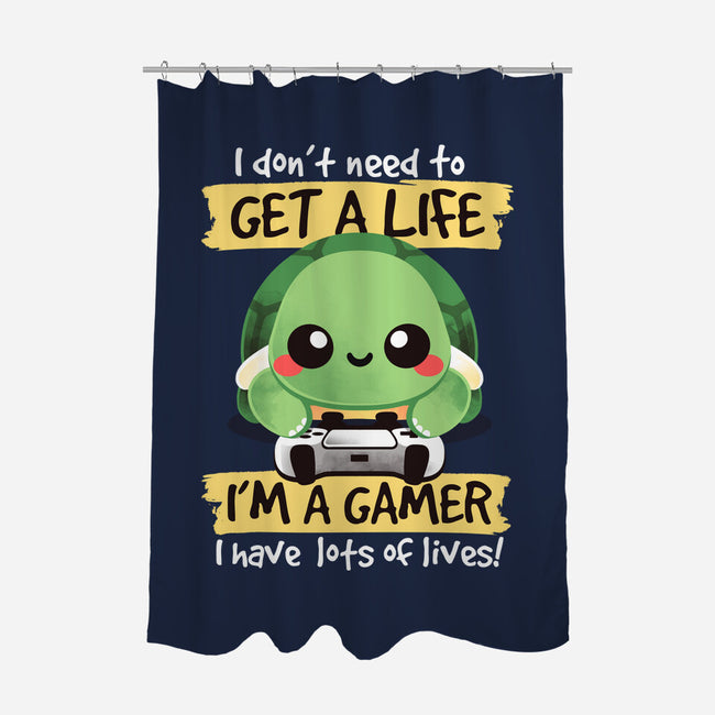 Gamer Turtle-None-Polyester-Shower Curtain-NemiMakeit