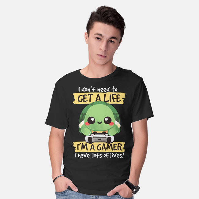 Gamer Turtle-Mens-Basic-Tee-NemiMakeit