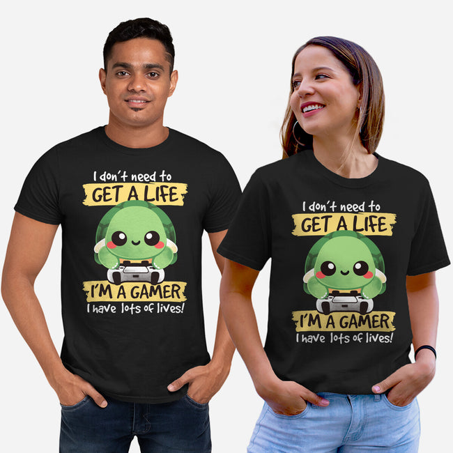 Gamer Turtle-Unisex-Basic-Tee-NemiMakeit