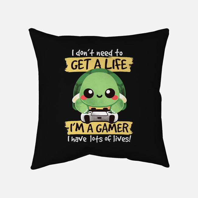 Gamer Turtle-None-Removable Cover-Throw Pillow-NemiMakeit