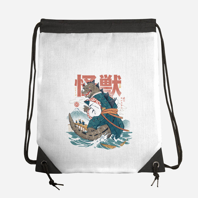 Monster Samurai-None-Drawstring-Bag-ilustrata