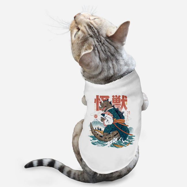 Monster Samurai-Cat-Basic-Pet Tank-ilustrata
