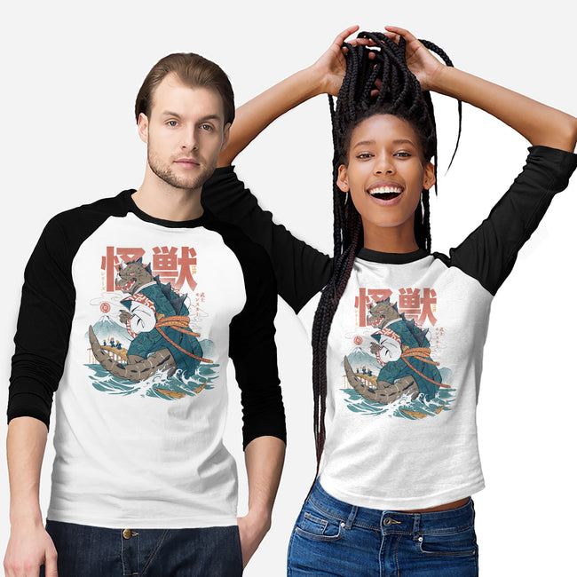 Monster Samurai-Unisex-Baseball-Tee-ilustrata