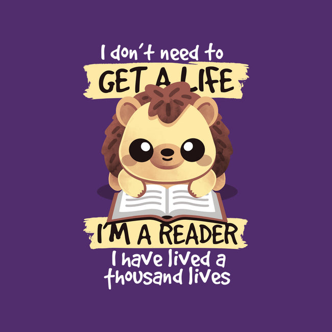 Reader Hedgehog-None-Removable Cover w Insert-Throw Pillow-NemiMakeit