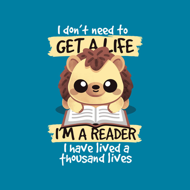 Reader Hedgehog-None-Glossy-Sticker-NemiMakeit