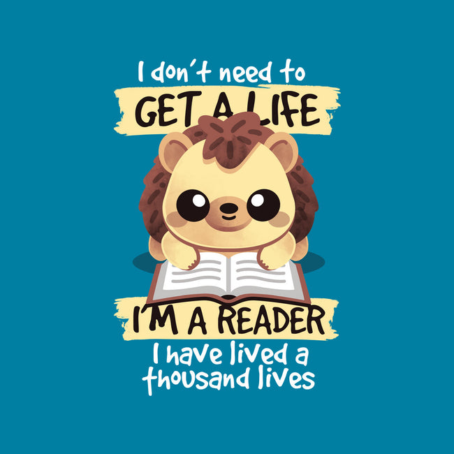 Reader Hedgehog-None-Removable Cover w Insert-Throw Pillow-NemiMakeit