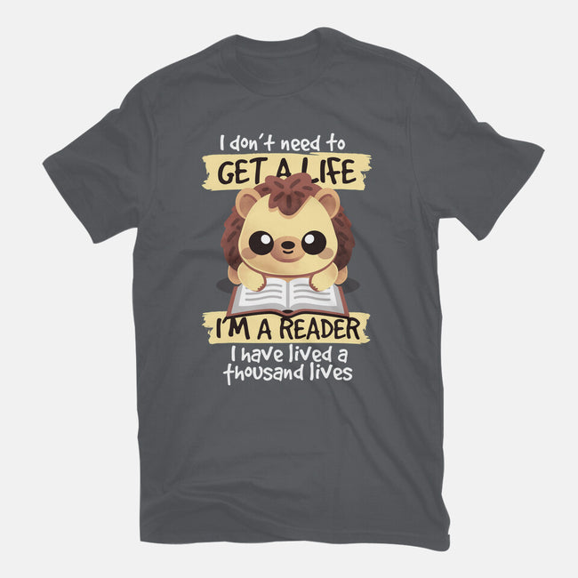 Reader Hedgehog-Womens-Fitted-Tee-NemiMakeit