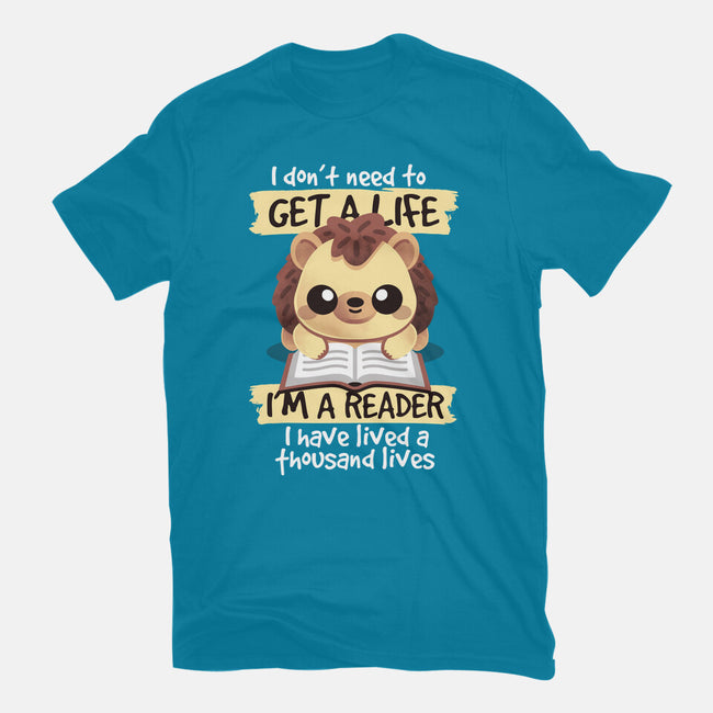 Reader Hedgehog-Womens-Fitted-Tee-NemiMakeit