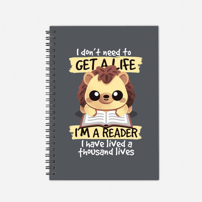 Reader Hedgehog-None-Dot Grid-Notebook-NemiMakeit