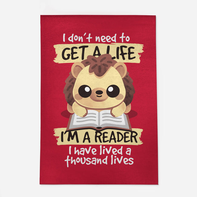 Reader Hedgehog-None-Indoor-Rug-NemiMakeit