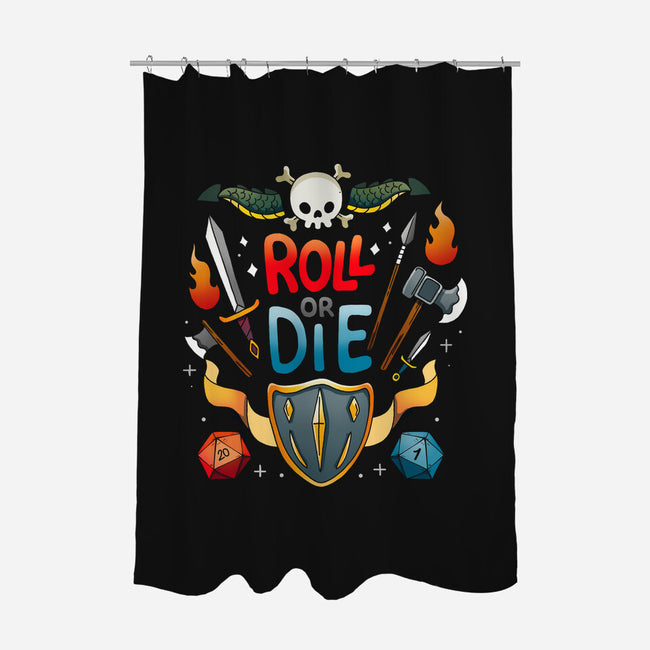 Roll Or Die-None-Polyester-Shower Curtain-Vallina84