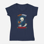 Less Murdery-Womens-V-Neck-Tee-Vallina84