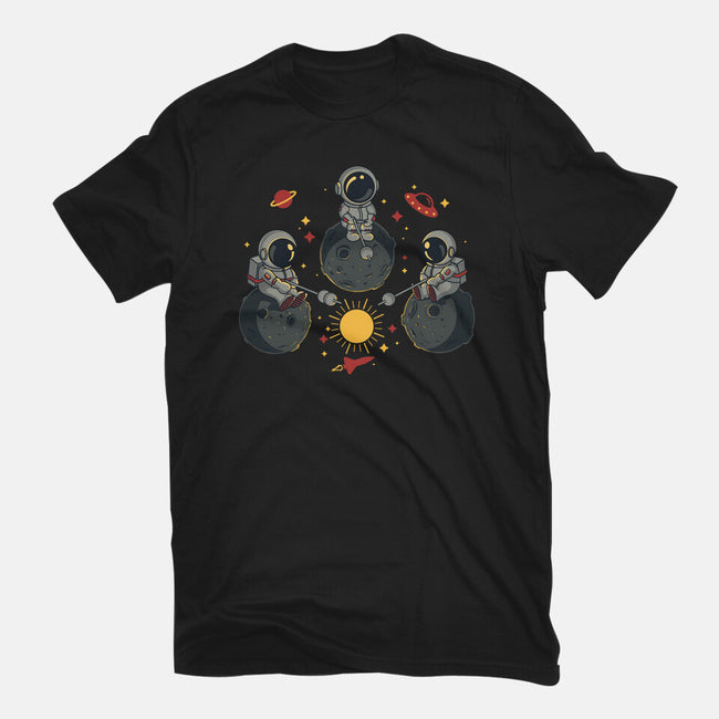 Space Camping-Womens-Fitted-Tee-erion_designs