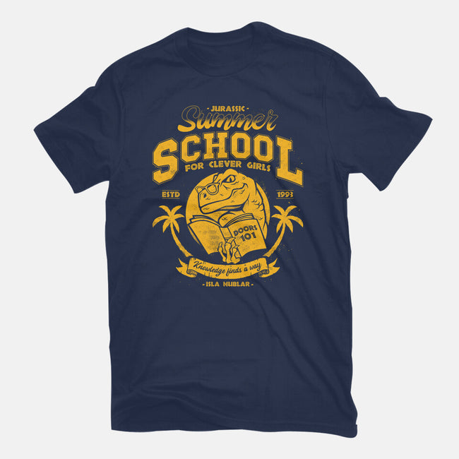 Jurassic Summer School-Womens-Basic-Tee-teesgeex