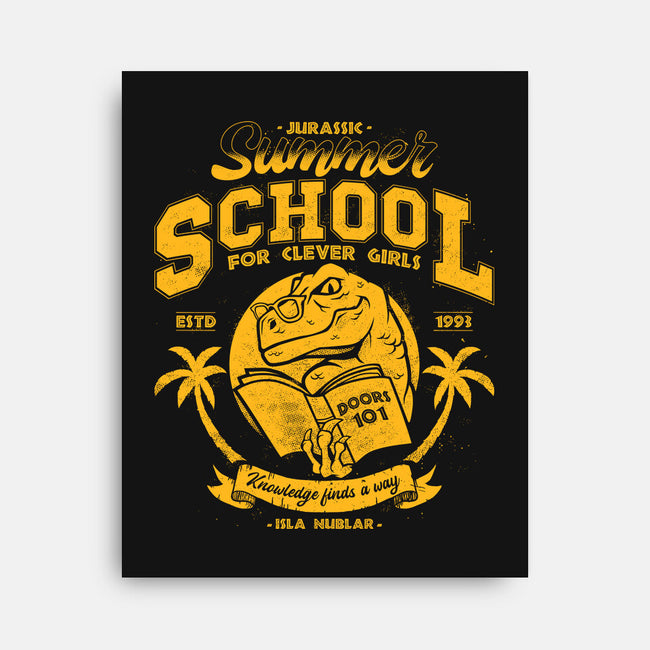 Jurassic Summer School-None-Stretched-Canvas-teesgeex