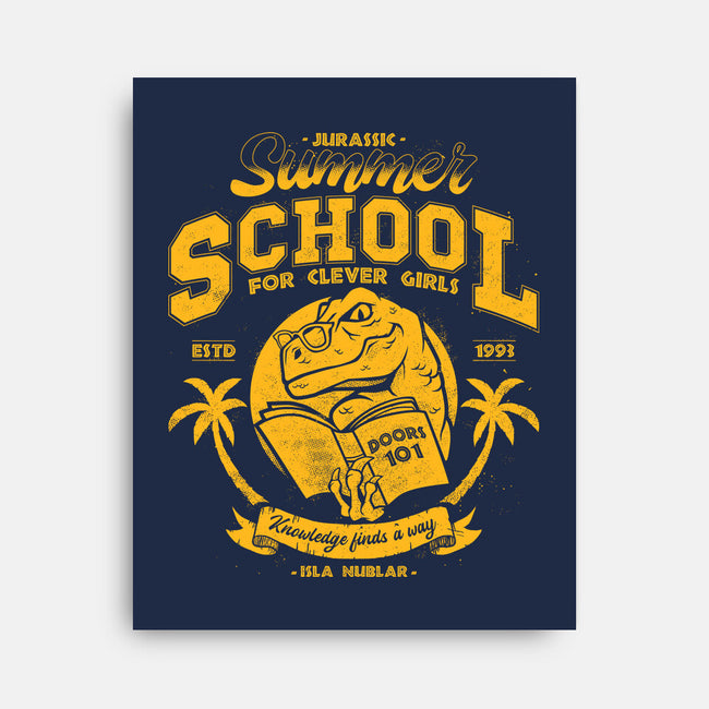 Jurassic Summer School-None-Stretched-Canvas-teesgeex