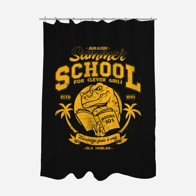 Jurassic Summer School-None-Polyester-Shower Curtain-teesgeex