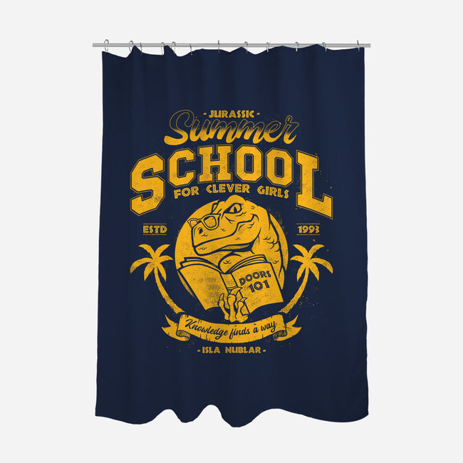 Jurassic Summer School-None-Polyester-Shower Curtain-teesgeex