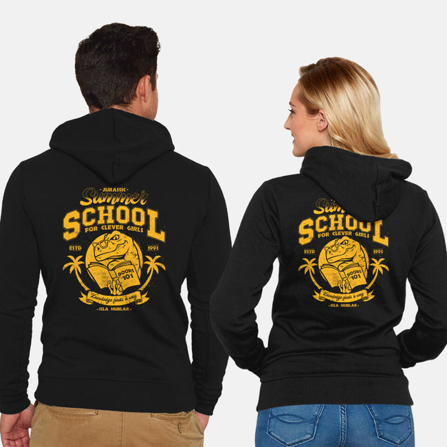 Jurassic Summer School-Unisex-Zip-Up-Sweatshirt-teesgeex