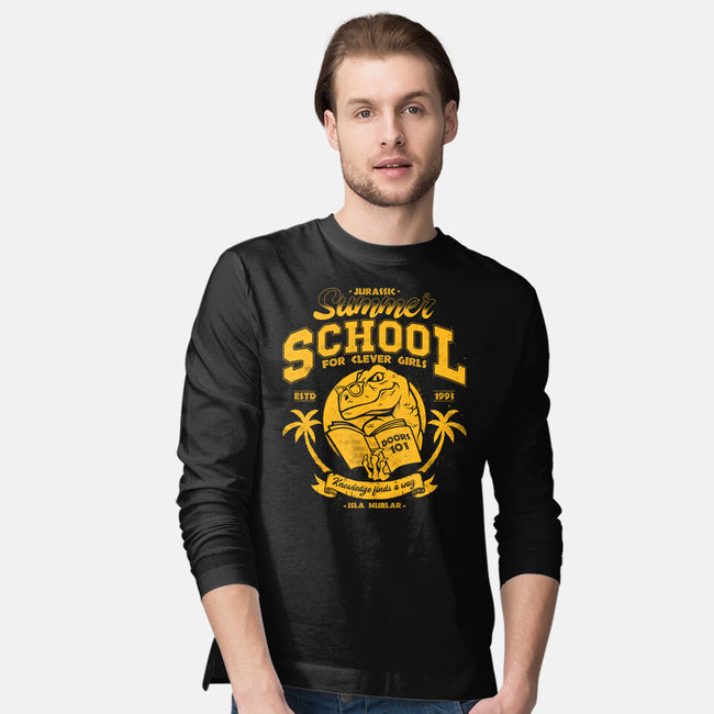 Jurassic Summer School-Mens-Long Sleeved-Tee-teesgeex