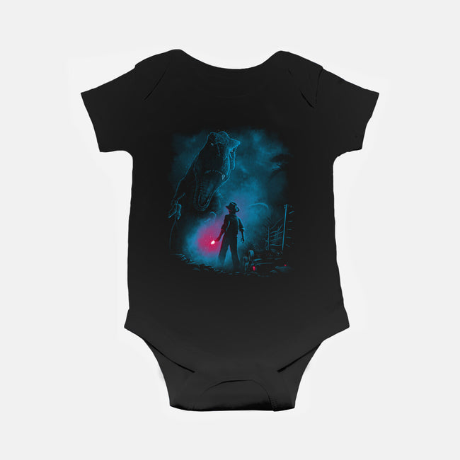 Attack On T-Rex-Baby-Basic-Onesie-teesgeex