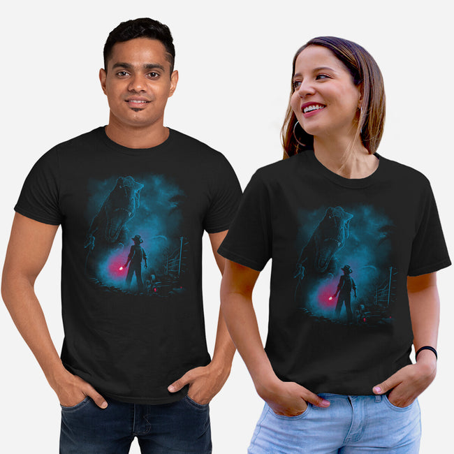 Attack On T-Rex-Unisex-Basic-Tee-teesgeex