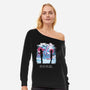 Your Name-womens off shoulder sweatshirt-pescapin