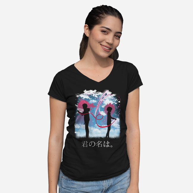 Your Name-womens v-neck tee-pescapin