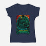 Deep Dark-Womens-V-Neck-Tee-Conjura Geek