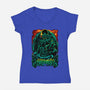 Deep Dark-Womens-V-Neck-Tee-Conjura Geek