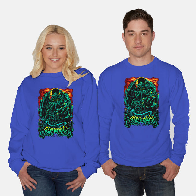Deep Dark-Unisex-Crew Neck-Sweatshirt-Conjura Geek