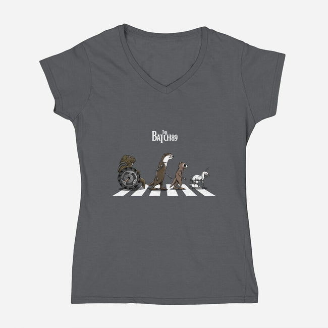 The Batch 89 Road-Womens-V-Neck-Tee-joerawks