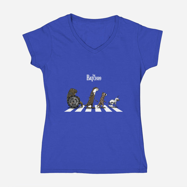 The Batch 89 Road-Womens-V-Neck-Tee-joerawks