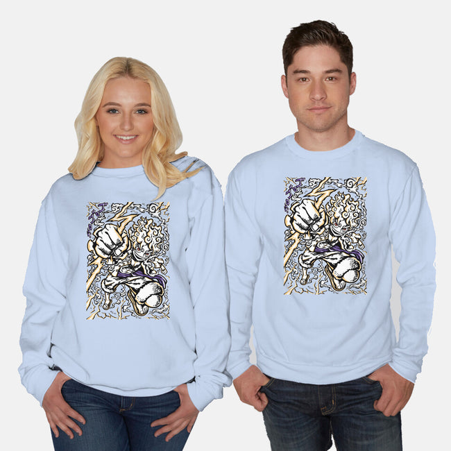 Luffy Gear 5-Unisex-Crew Neck-Sweatshirt-Panchi Art