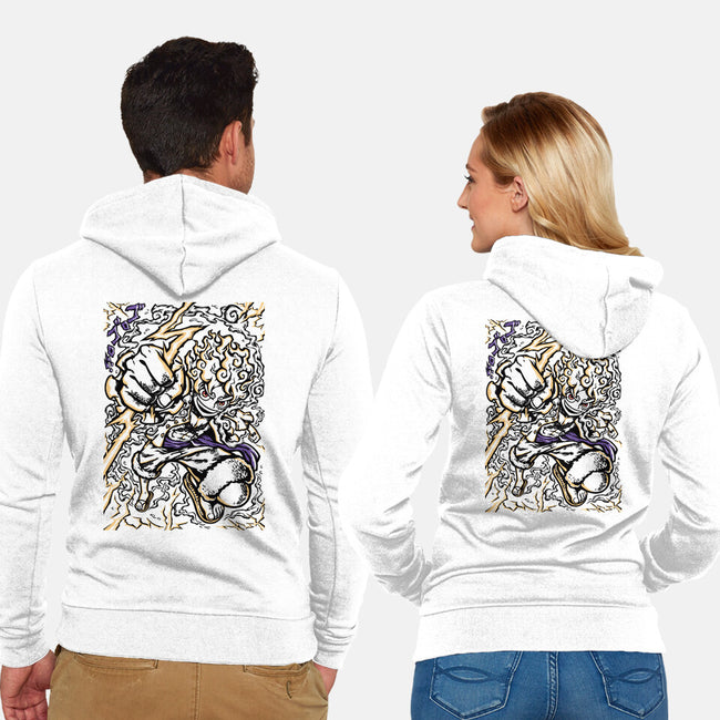 Luffy Gear 5-Unisex-Zip-Up-Sweatshirt-Panchi Art
