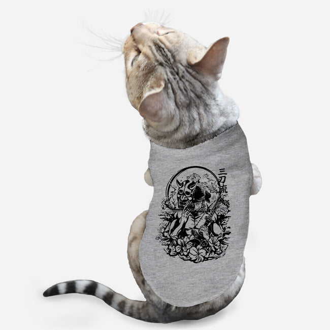 Zoro Samurai Tattoo-Cat-Basic-Pet Tank-fanfabio