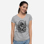 Zoro Samurai Tattoo-Womens-V-Neck-Tee-fanfabio