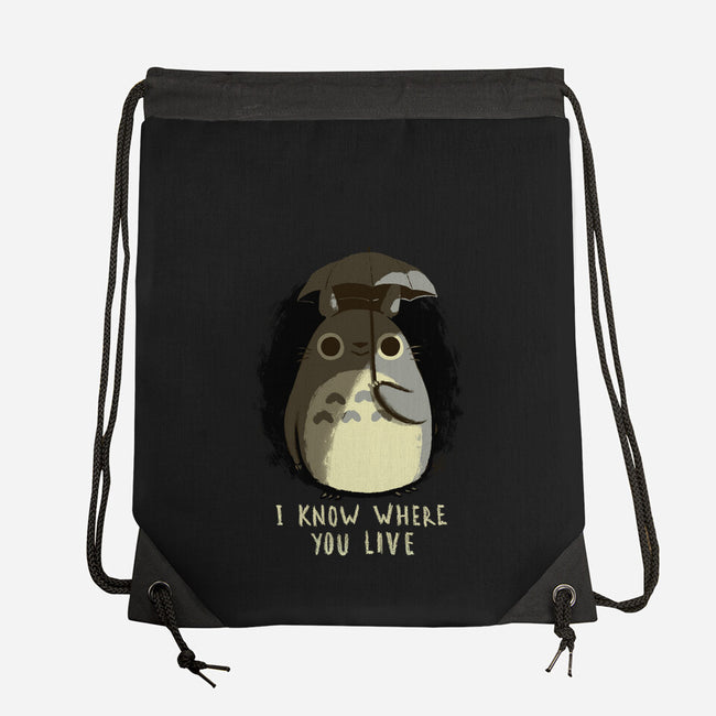 Your Neighbor-none drawstring bag-BlancaVidal