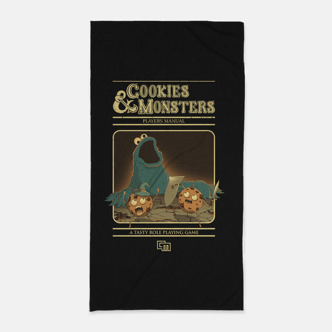 Cookies & Monsters-None-Beach-Towel-retrodivision