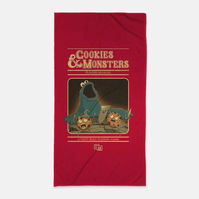 Cookies & Monsters-None-Beach-Towel-retrodivision