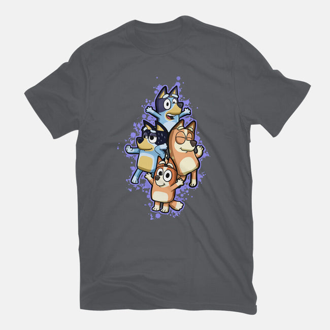 Dog Family Dance-Mens-Heavyweight-Tee-nickzzarto