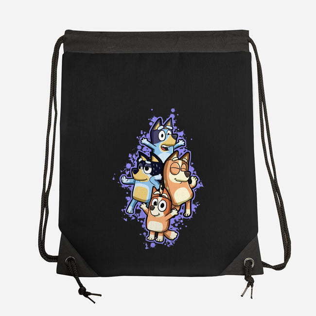 Dog Family Dance-None-Drawstring-Bag-nickzzarto
