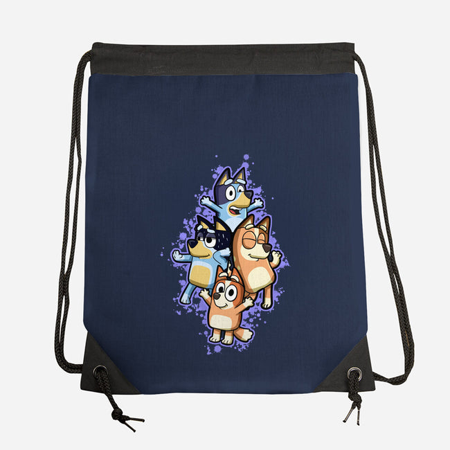 Dog Family Dance-None-Drawstring-Bag-nickzzarto