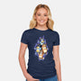 Dog Family Dance-Womens-Fitted-Tee-nickzzarto