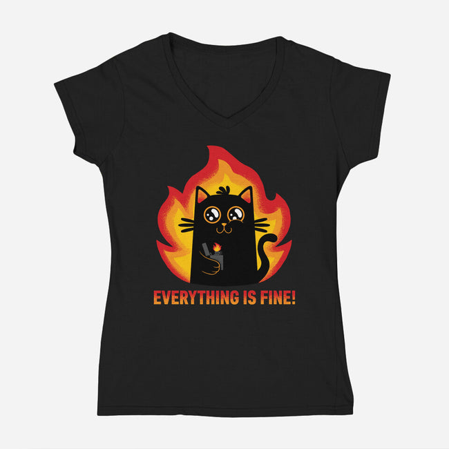 We're Fine-Womens-V-Neck-Tee-danielmorris1993