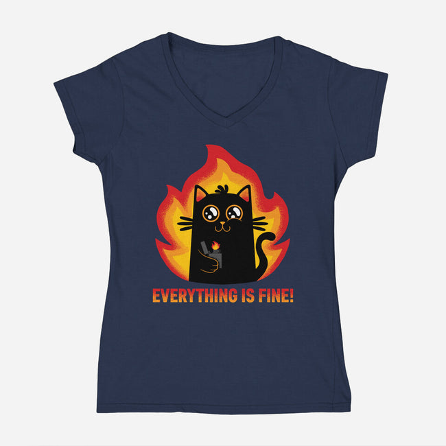 We're Fine-Womens-V-Neck-Tee-danielmorris1993